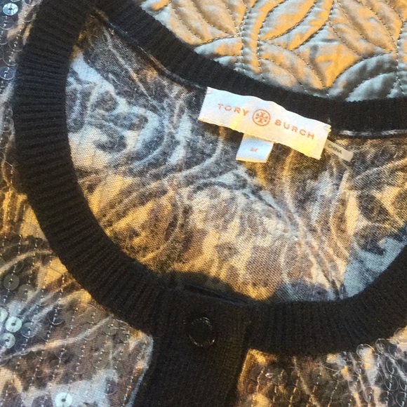 Tory Burch Mikki Cardigan Sequin-Trimmed - Picture 5 of 10